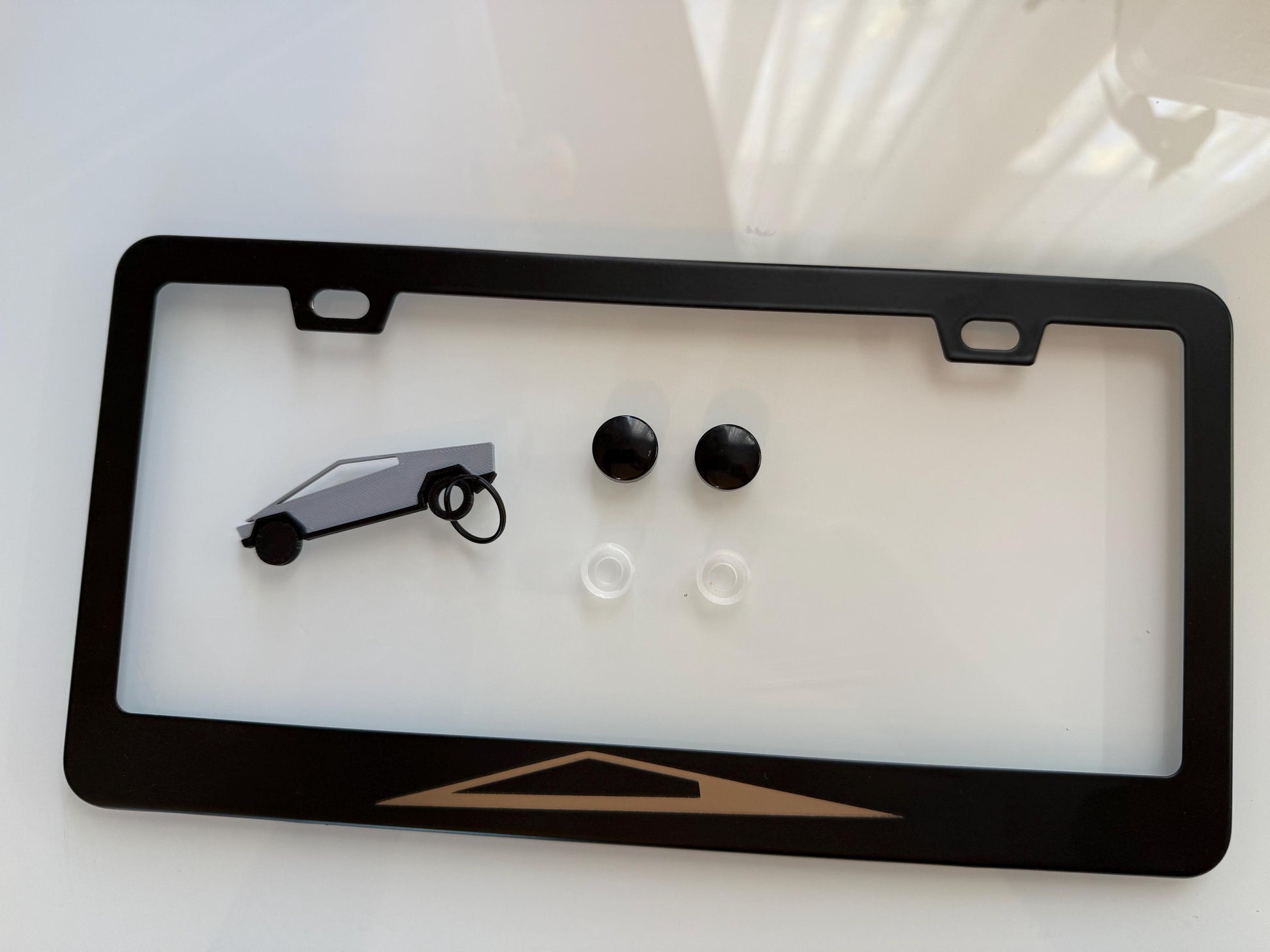 Stainless Steel License Plate Frame for Cybertruck (Silhouette or Cyberbeast Graffiti)