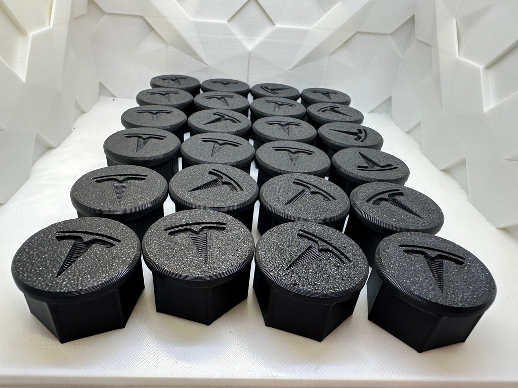 Tesla Cybertruck Lug Nut Caps (Set of 24). Also fits other Tesla's with 21mm lug nuts