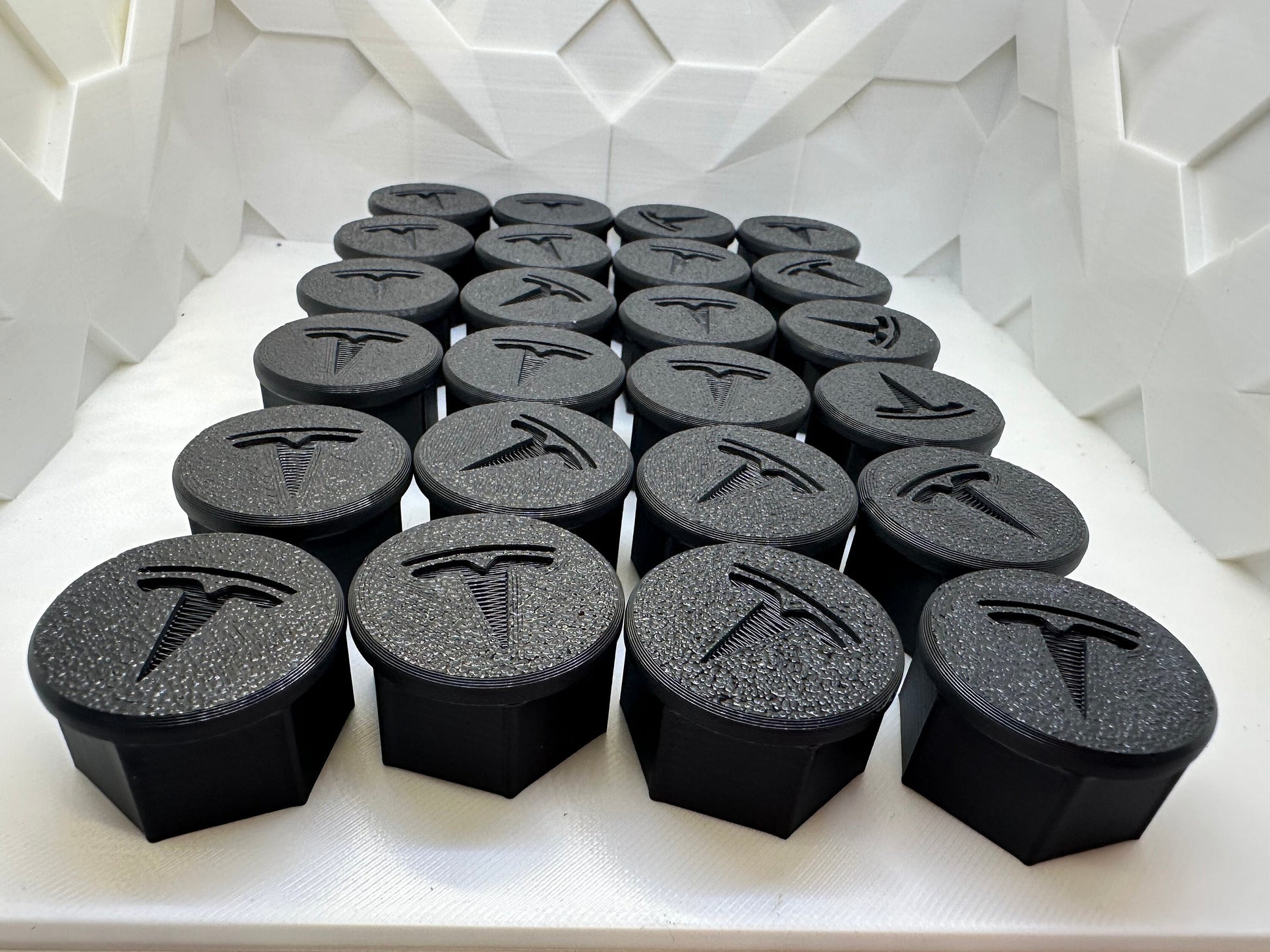 Tesla Cybertruck Lug Nut Caps (Set of 24). Also fits other Tesla's with 21mm lug nuts