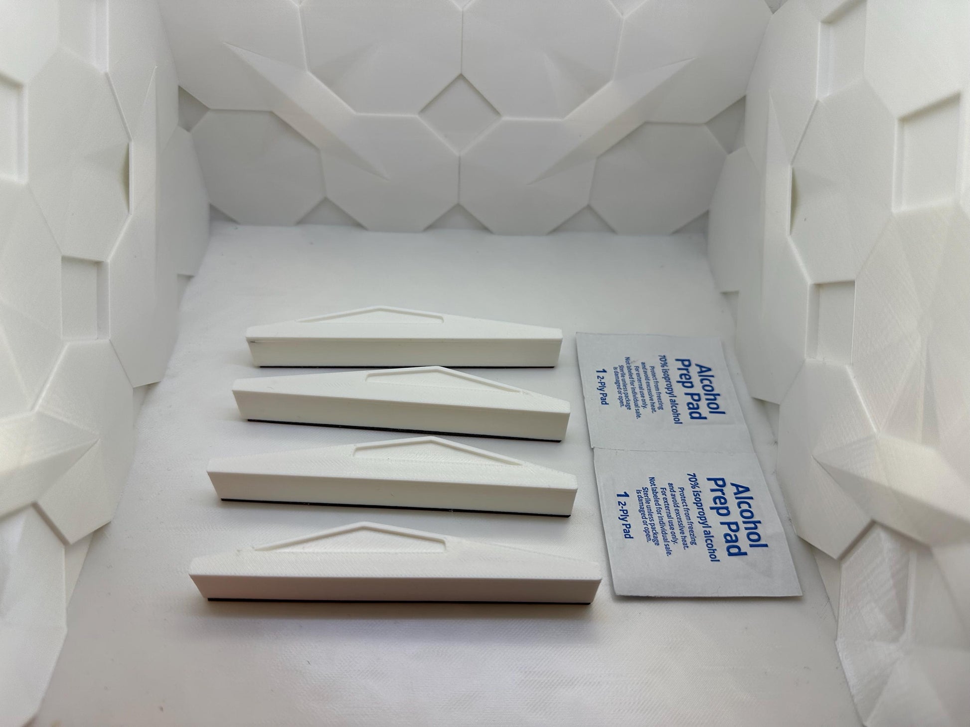 CyberTruck Anti-Fingerprint Door Closers (set of 4) plus alcohol prep wipe.