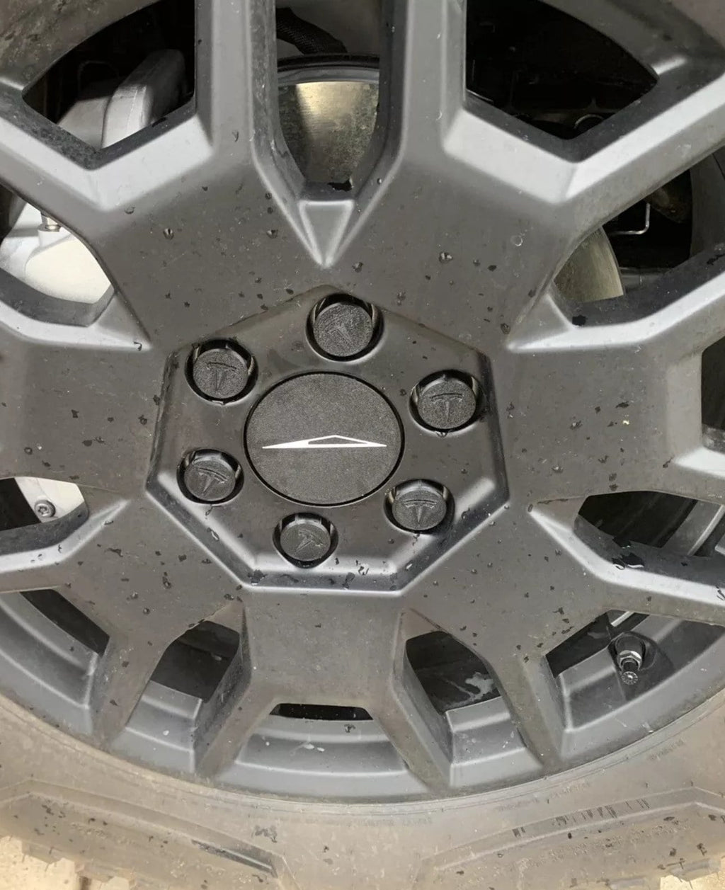 Tesla Cybertruck Lug Nut Caps (Set of 24). Also fits other Tesla's with 21mm lug nuts