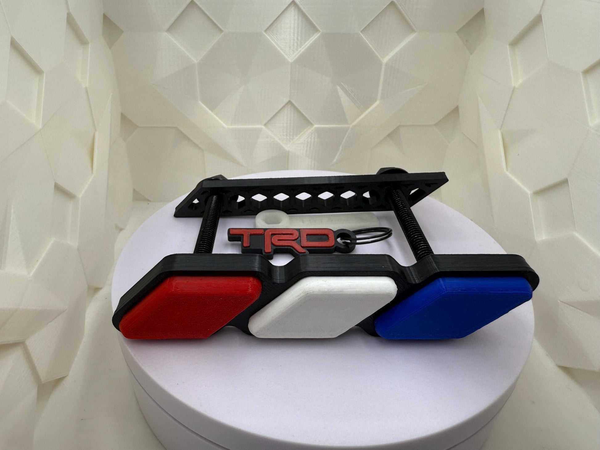 Toyota Tri-Color Grille Badge Emblem. (LIFETIME WARRANTY) Tacoma, Tundra, 4Runner, FJ Cruiser
