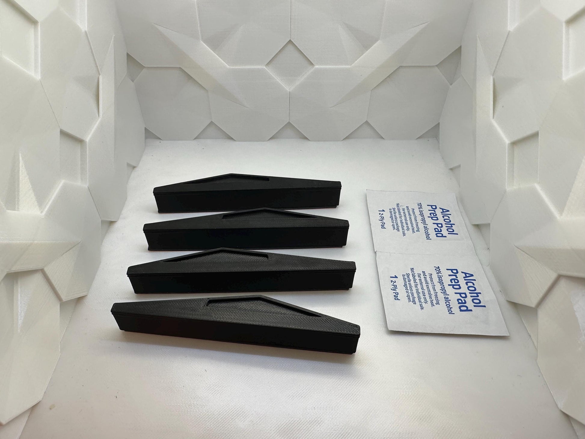 CyberTruck Anti-Fingerprint Door Closers (set of 4) plus alcohol prep wipe.
