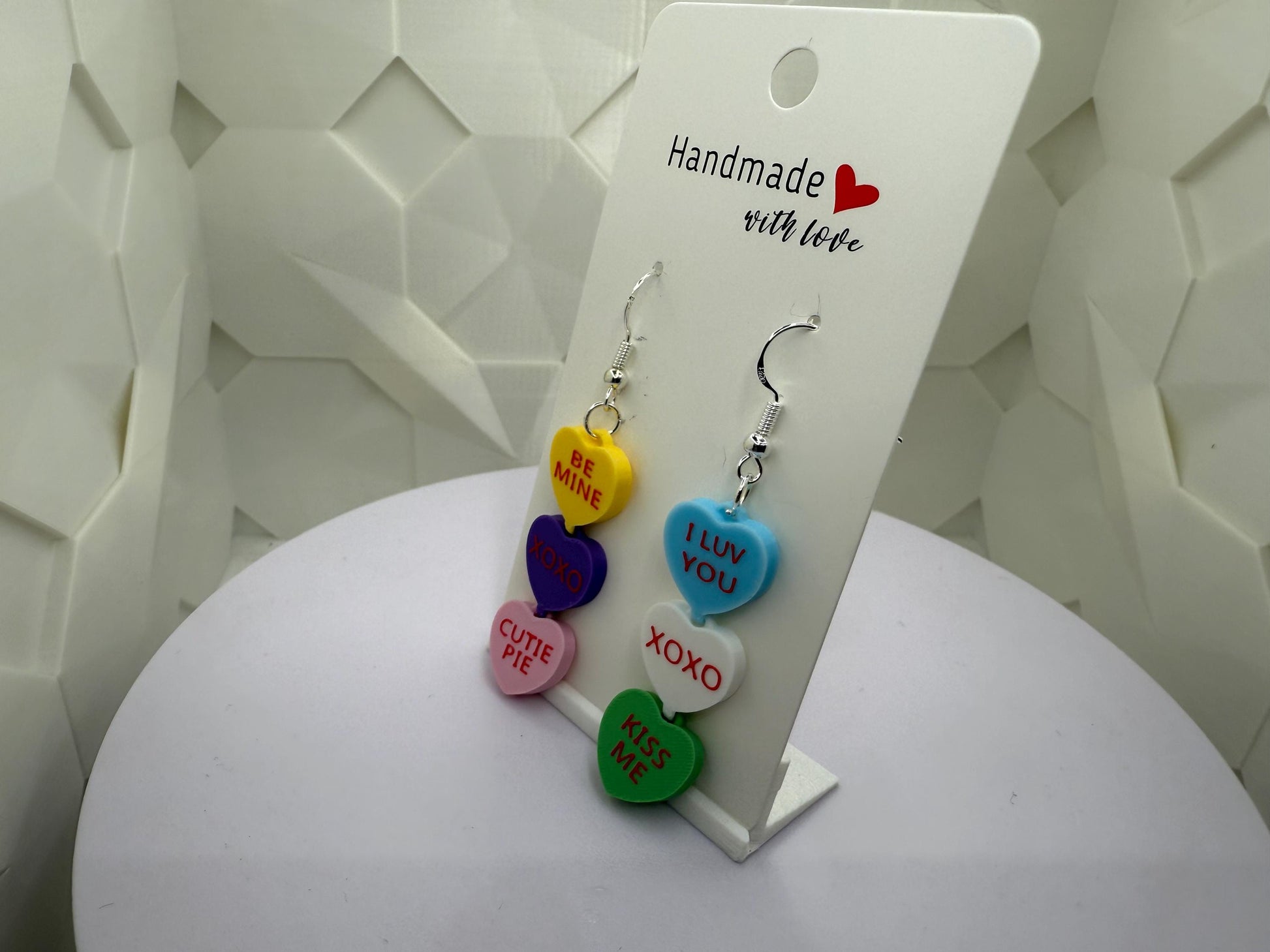 Conversation Hearts Valentine's Day Earrings