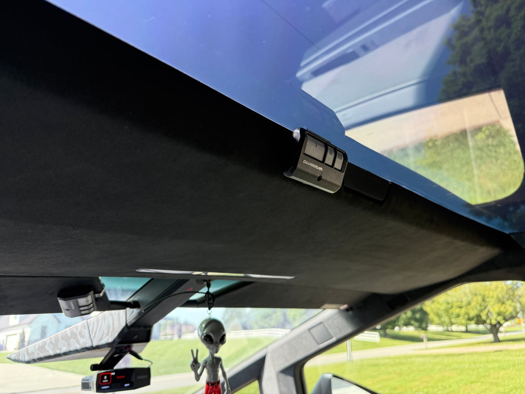 Cybertruck Garage Door Opener Remote Mount | Fits Chamberlain & LiftMaster 3-Button Remotes | Hidden Headliner Holder