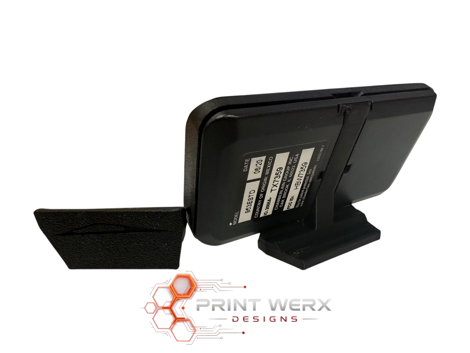 Cybertruck Garage Door Opener Remote Mount | Fits Chamberlain & LiftMaster 3-Button Remotes | Hidden Headliner Holder