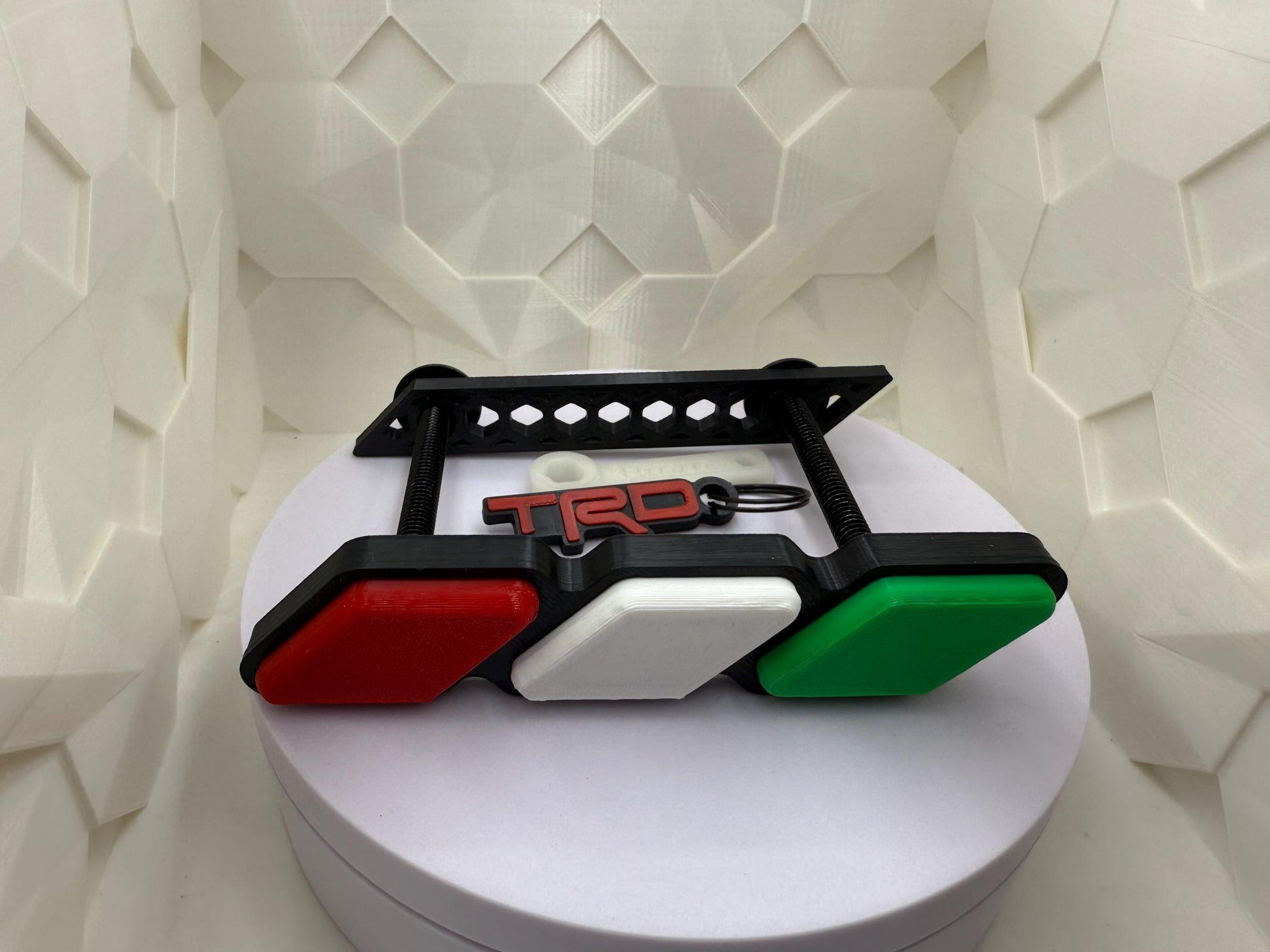 Toyota Tri-Color Grille Badge Emblem. (LIFETIME WARRANTY) Tacoma, Tundra, 4Runner, FJ Cruiser
