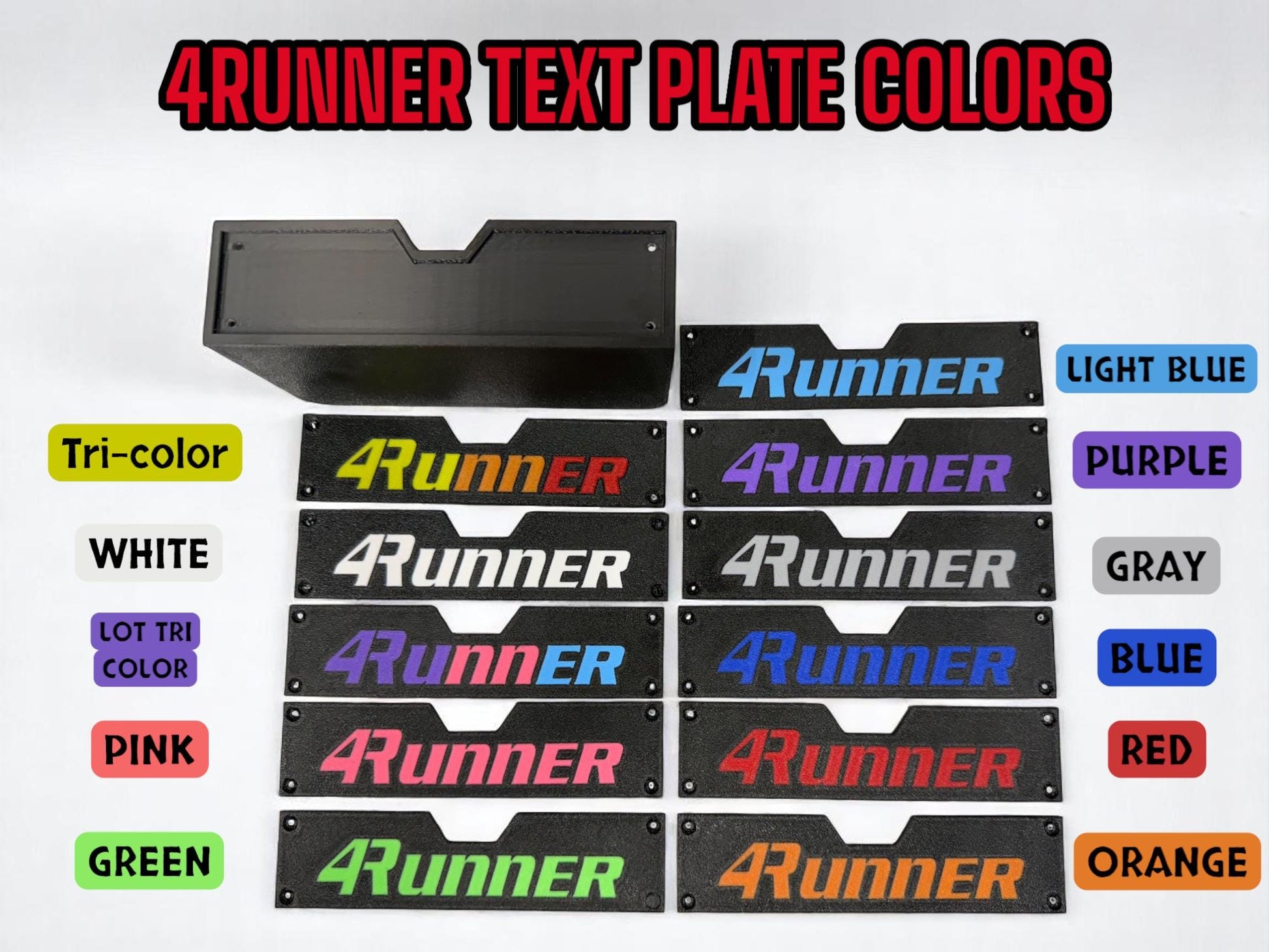 Lower Console Drawer with Changeable Face Plates for 2014-2024 Toyota 4Runner 5th gen