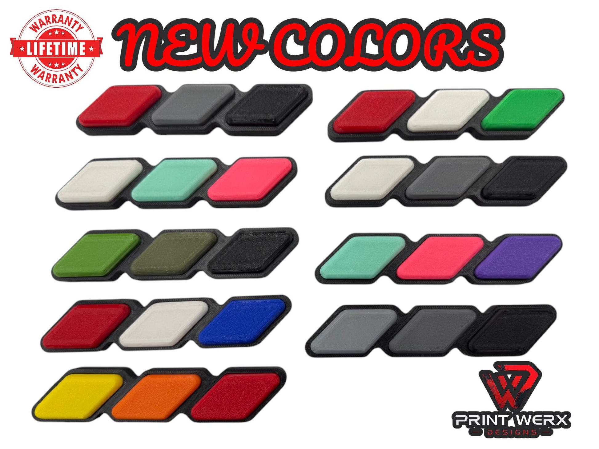 Toyota Tri-Color Grille Badge Emblem. (LIFETIME WARRANTY) Tacoma, Tundra, 4Runner, FJ Cruiser