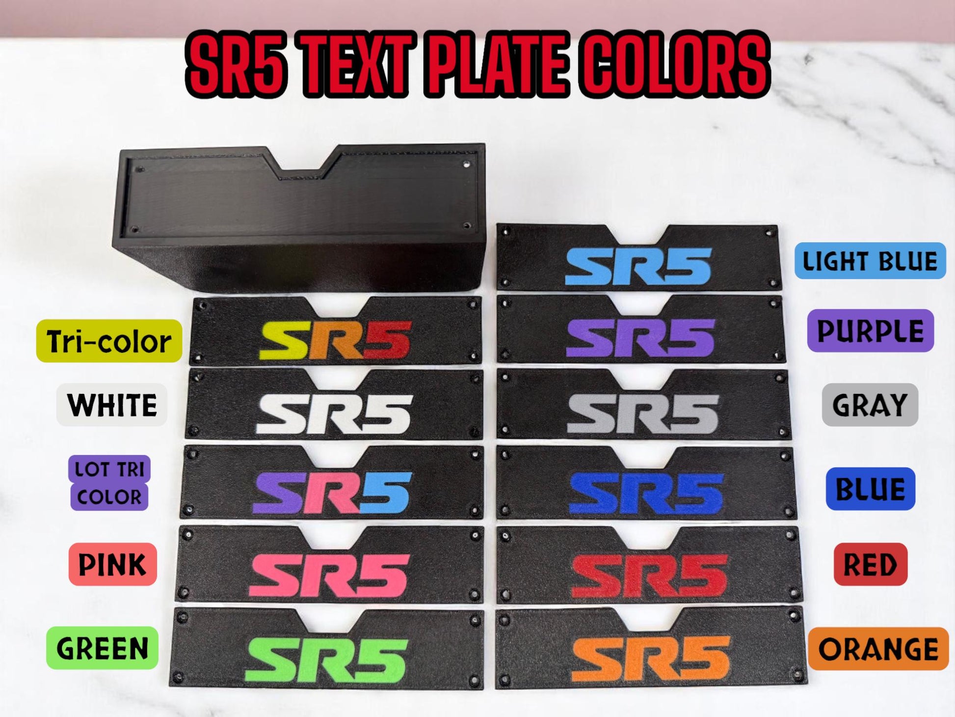 Lower Console Drawer with Changeable Face Plates for 2014-2024 Toyota 4Runner 5th gen